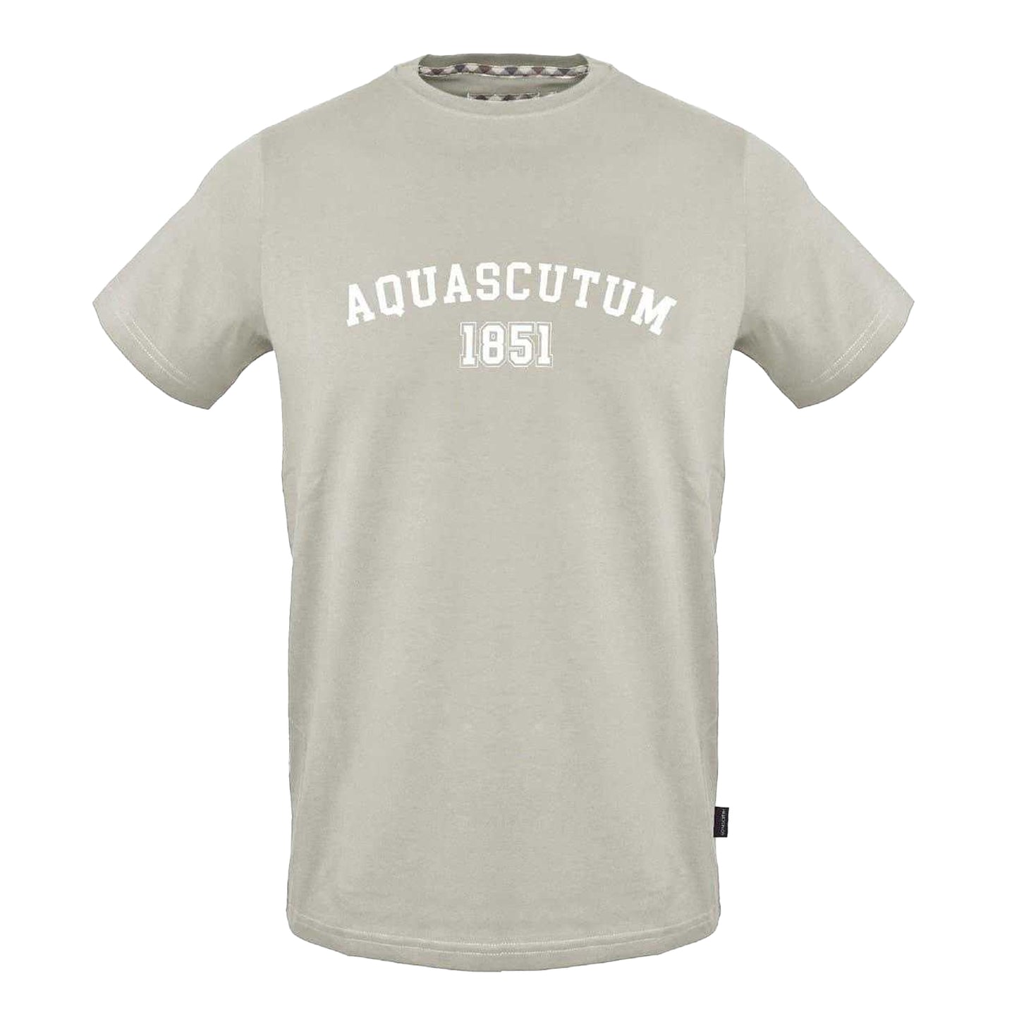 Grey - Front - Aquascutum Unisex Adult Lettering Regular T-Shirt