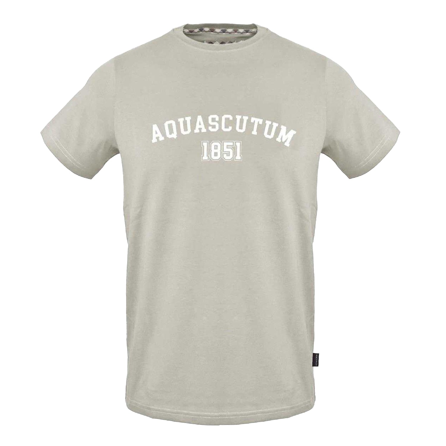 Grey - Front - Aquascutum Unisex Adult Lettering Regular T-Shirt