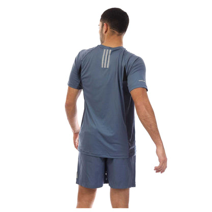 Navy - Back - Adidas Mens Climacool T-Shirt