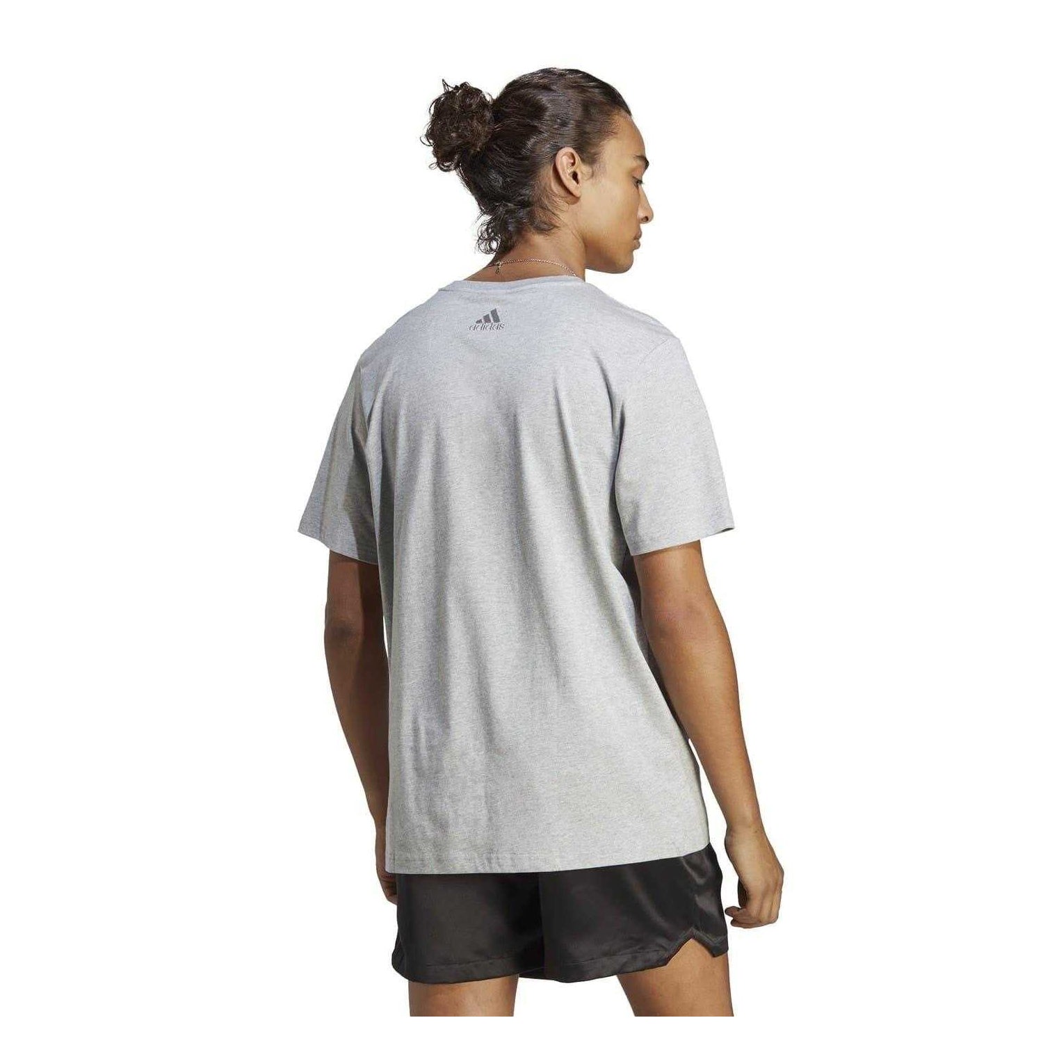 Grey - Back - Adidas Mens Big Logo T-Shirt
