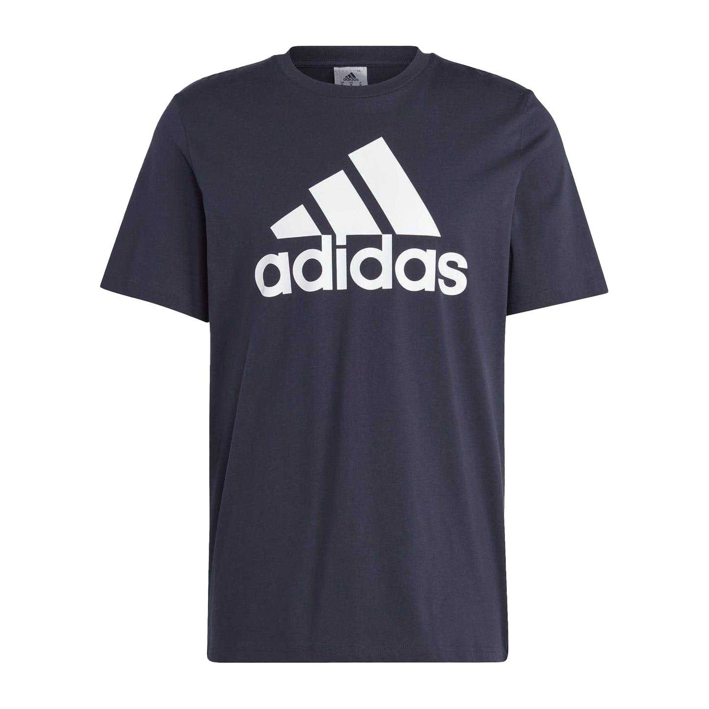 Navy - Front - Adidas Mens Big Logo T-Shirt