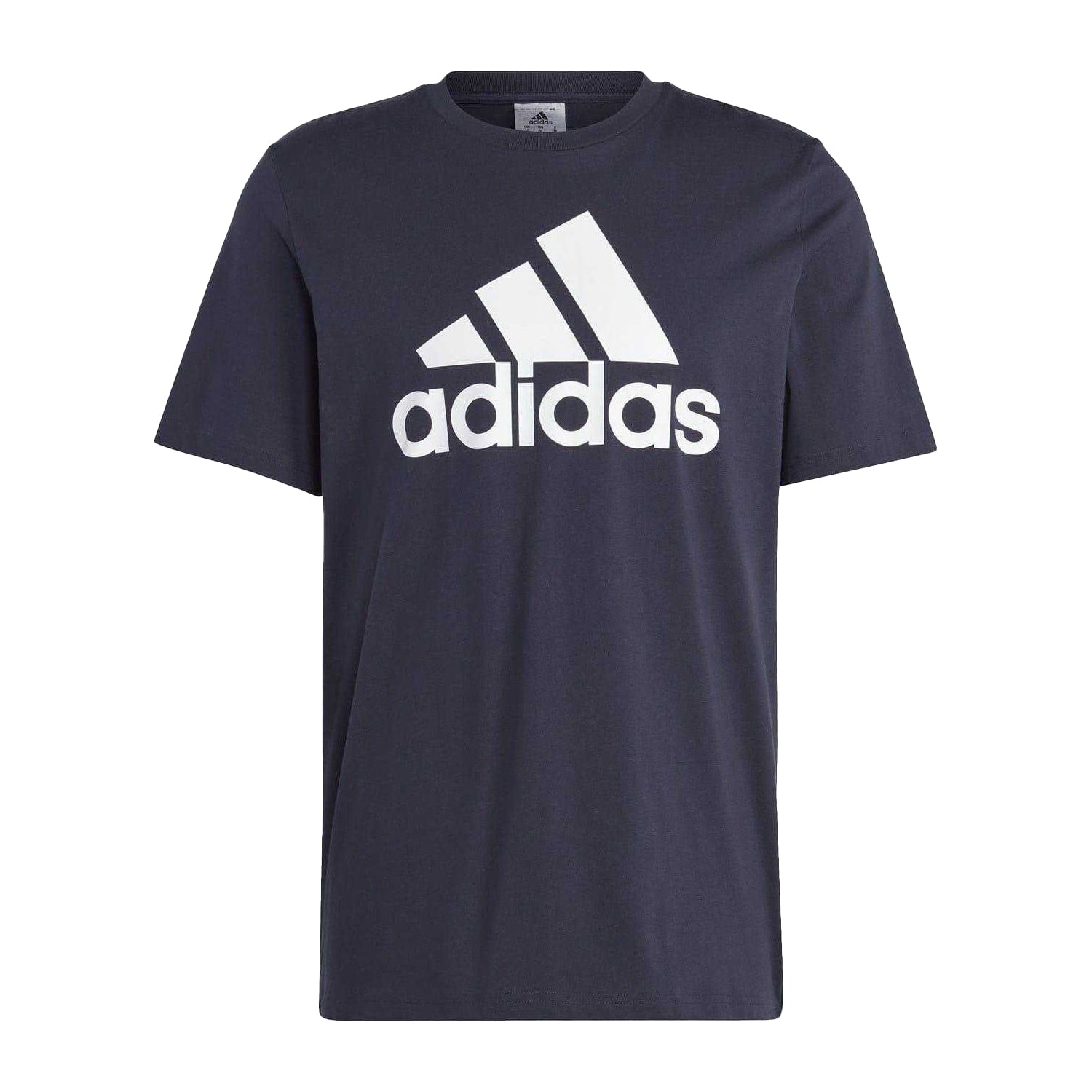 Navy - Front - Adidas Mens Big Logo T-Shirt