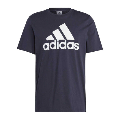 Navy - Front - Adidas Mens Big Logo T-Shirt
