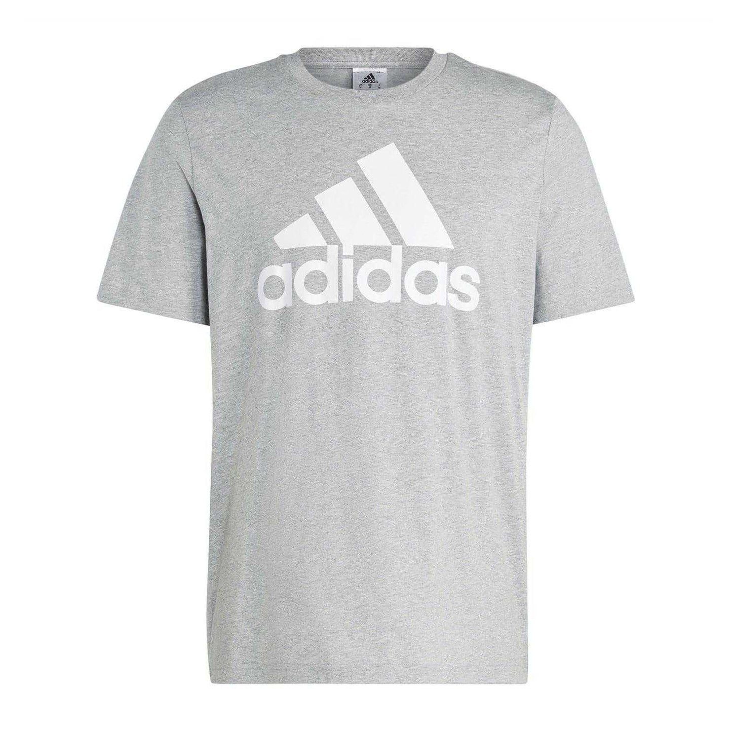 Grey - Front - Adidas Mens Big Logo T-Shirt