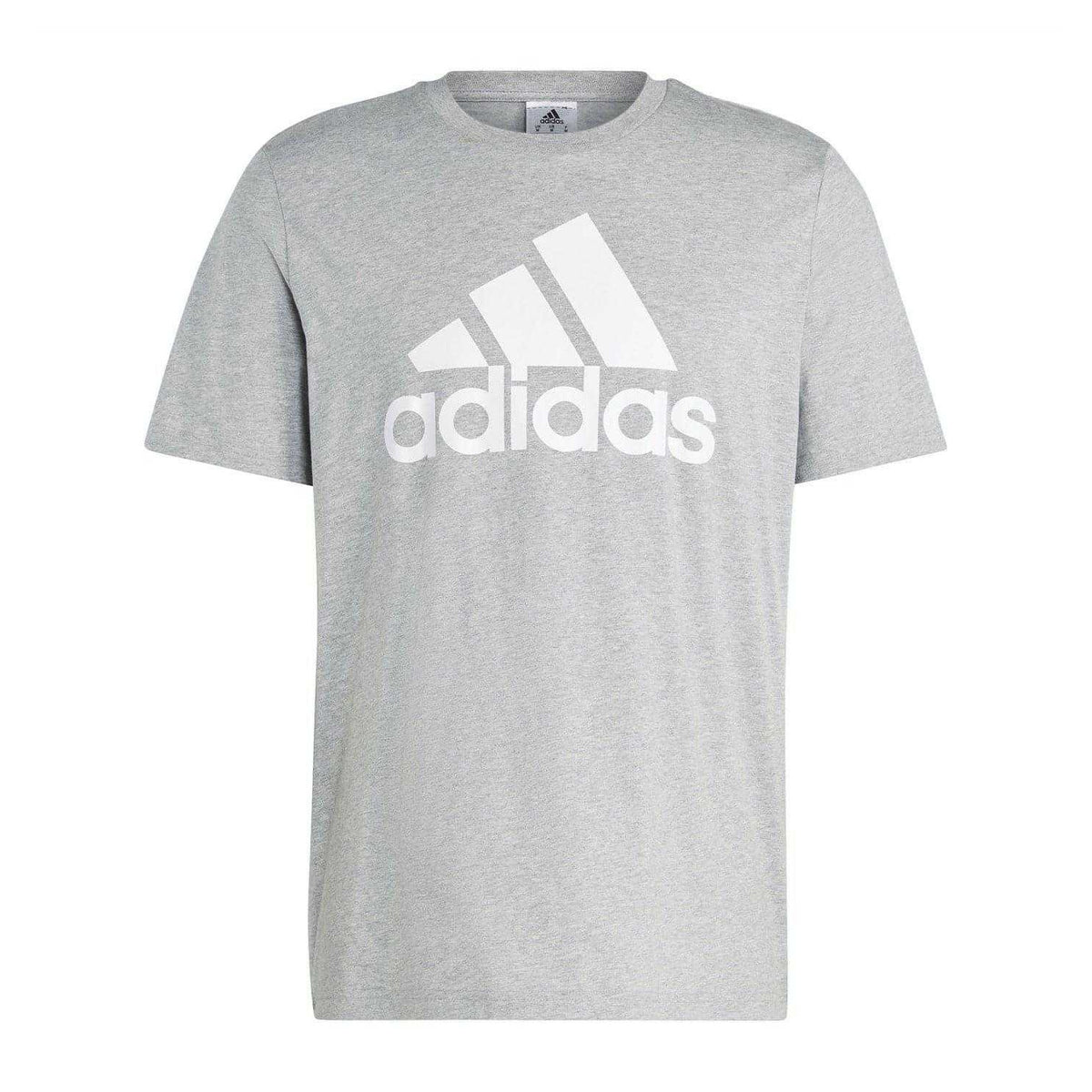 Grey - Front - Adidas Mens Big Logo T-Shirt