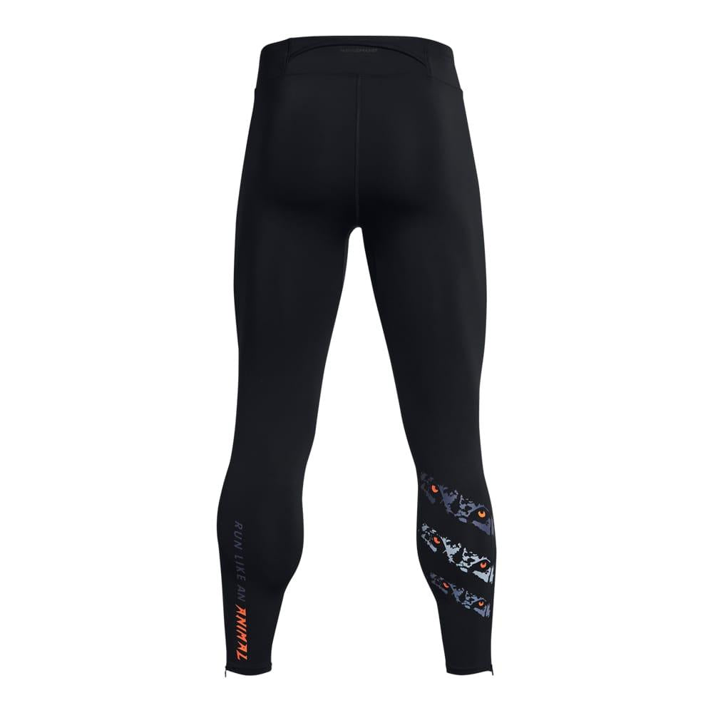 Black - Back - Under Armour Mens Run Like An Animal Leggings