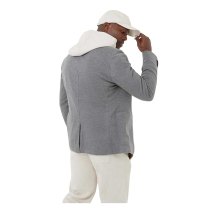 Grey - Back - Jack Wills Mens Logo Jersey Blazer