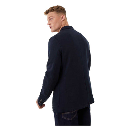 Navy - Back - Jack Wills Mens Logo Jersey Blazer