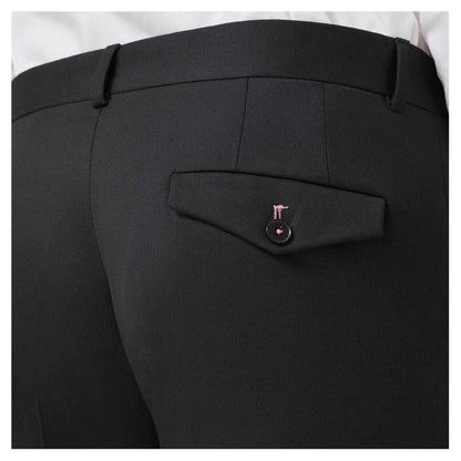 Black - Side - Twisted Tailor Mens Ellroy Skinny Formal Trousers
