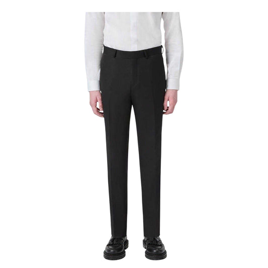 Black - Front - Twisted Tailor Mens Ellroy Skinny Formal Trousers