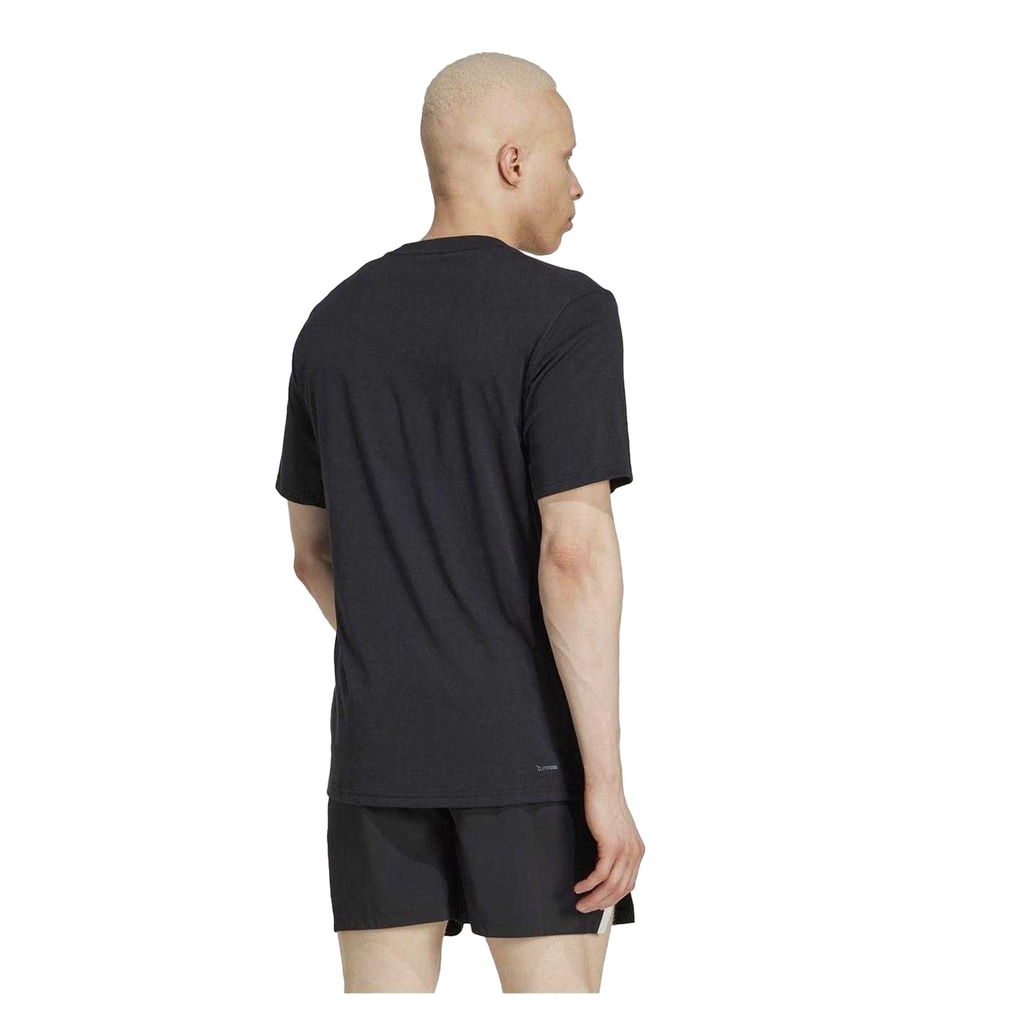 Black - Back - Adidas Mens Camo Logo T-Shirt
