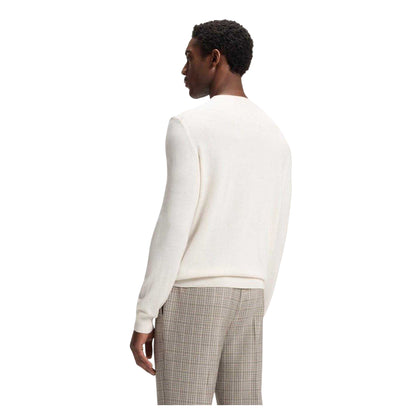 White - Back - Boss Mens Logo Jumper
