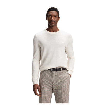 White - Lifestyle - Boss Mens Logo Jumper