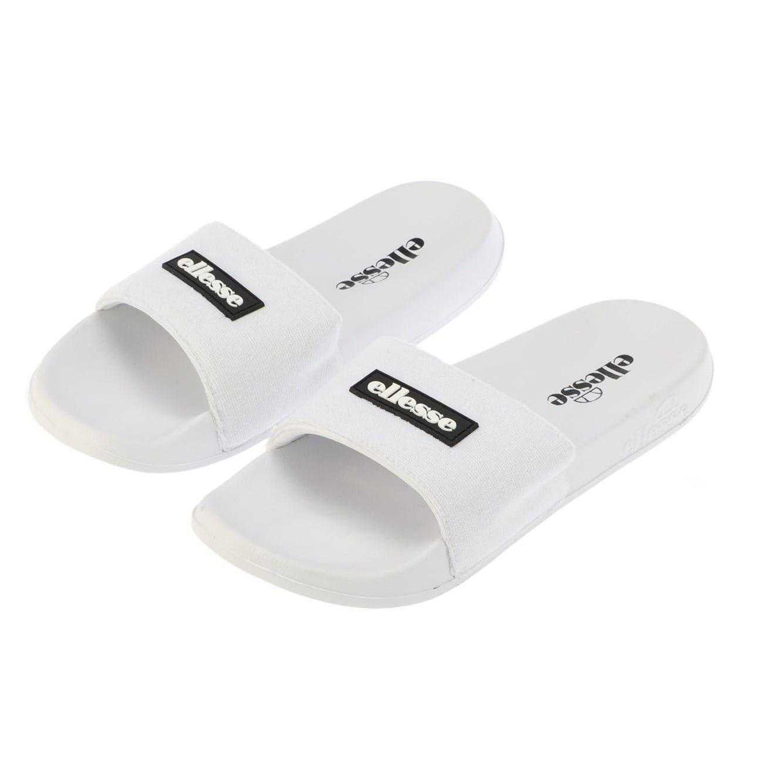 White - Front - Ellesse Unisex Adult Laxxes Open Toe Sliders