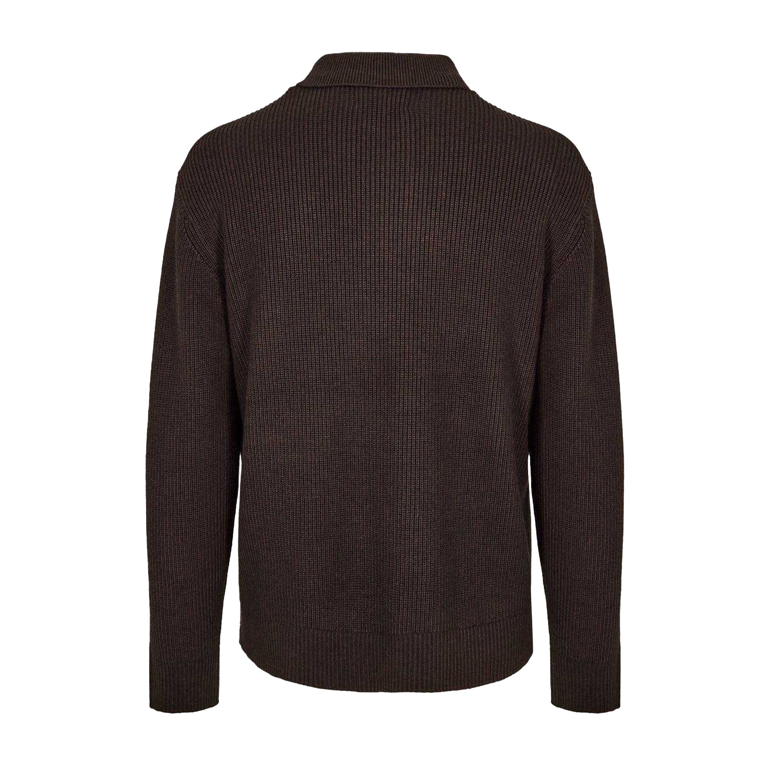 Black Coffee - Back - Jack Wills Mens Button Long-Sleeved Polo Shirt