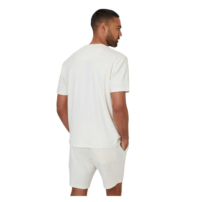 White - Back - Threadbare Mens Embroidered Flower Regular T-Shirt
