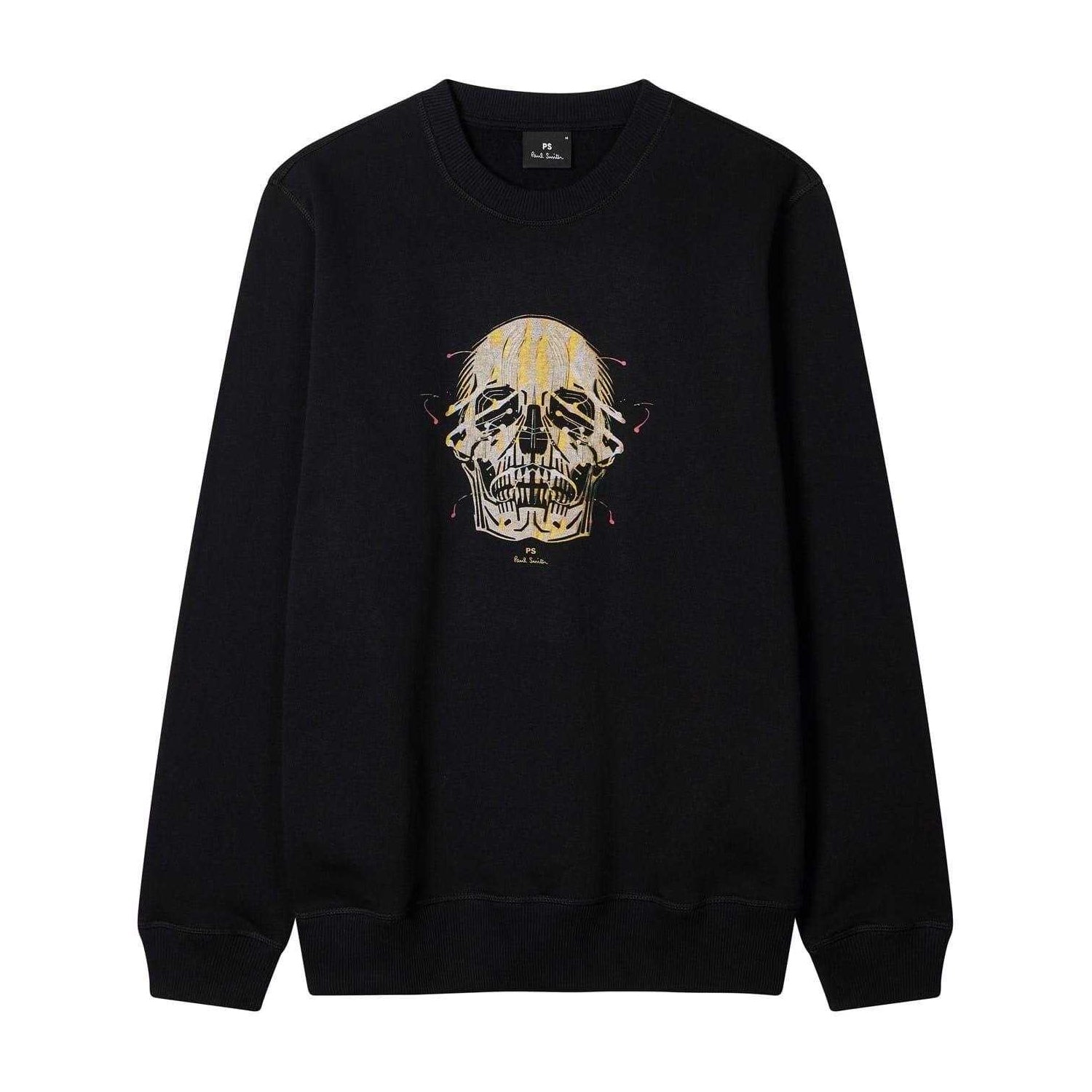 Black - Front - Paul Smith Mens Skull Crew Neck Sweatshirt