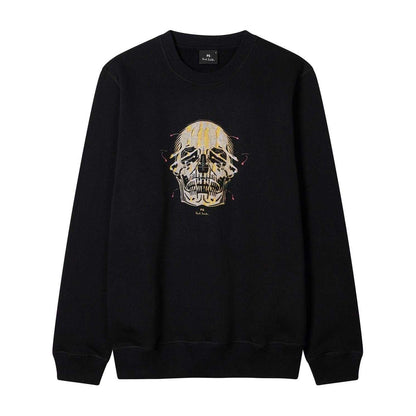 Black - Front - Paul Smith Mens Skull Crew Neck Sweatshirt