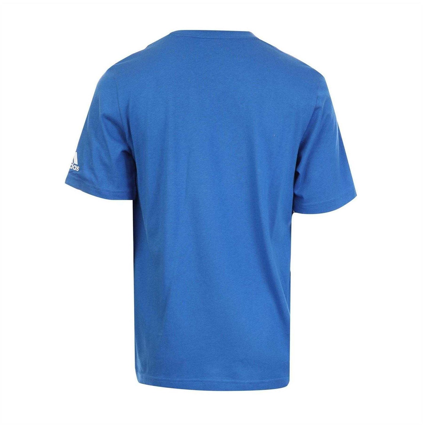 Blue - Back - Adidas Mens Blank T-Shirt