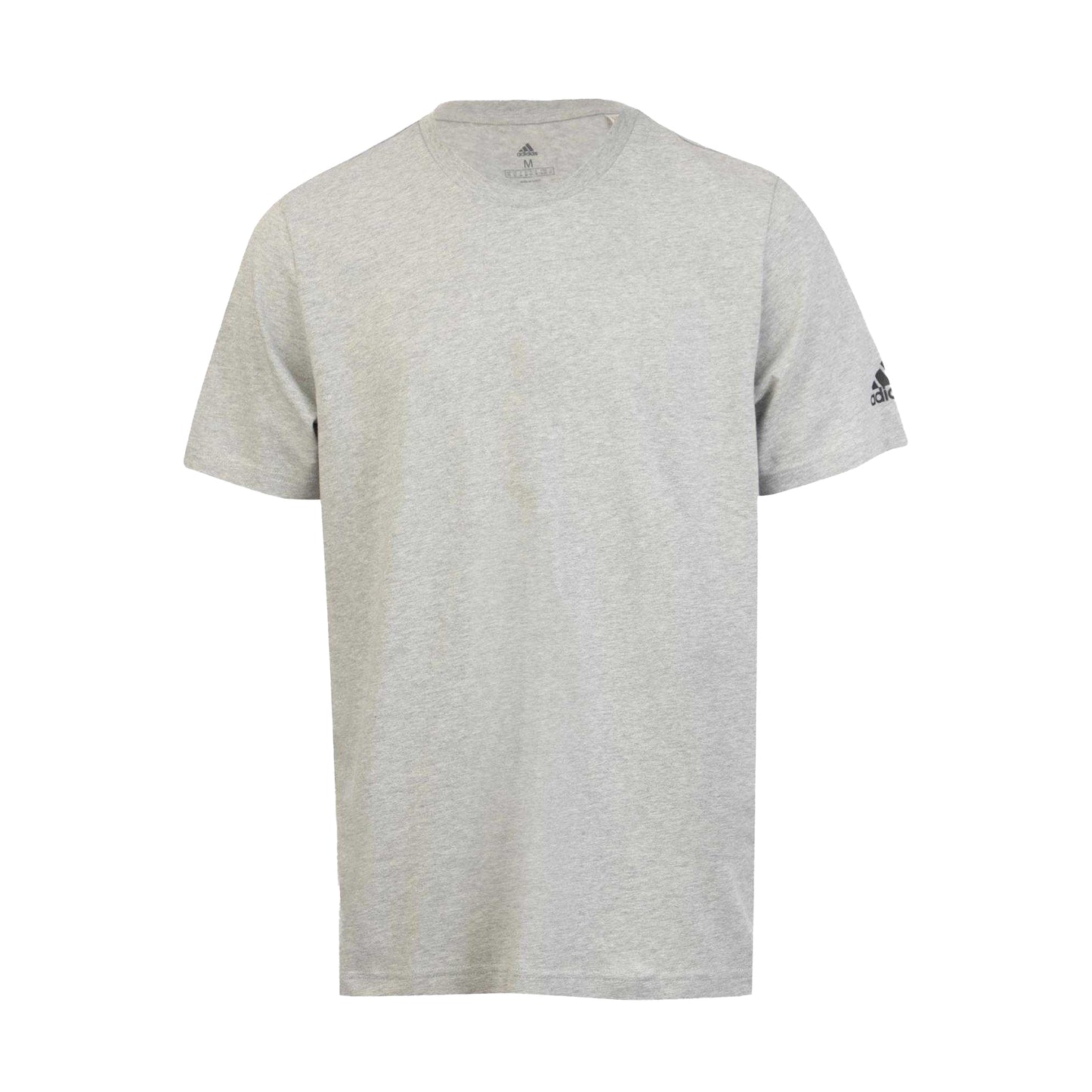 Grey - Front - Adidas Mens Blank T-Shirt