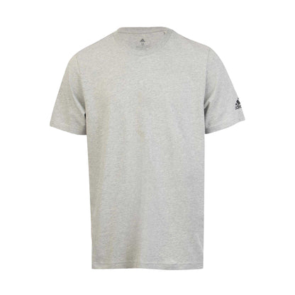 Grey - Front - Adidas Mens Blank T-Shirt