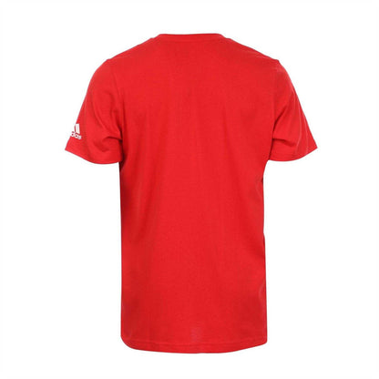 Red - Back - Adidas Mens Blank T-Shirt