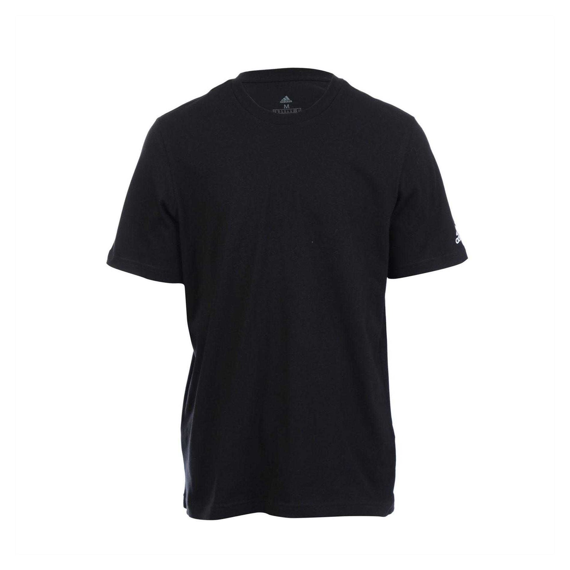Black - Front - Adidas Mens Blank T-Shirt