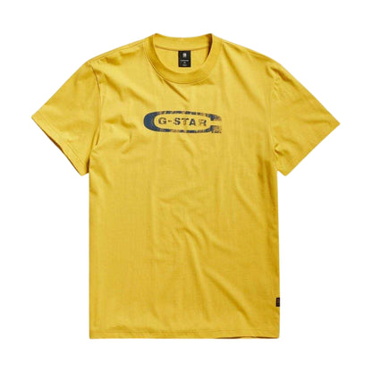 Lemon Yellow - Front - G-Star Mens Old Skool Graphic Print T-Shirt