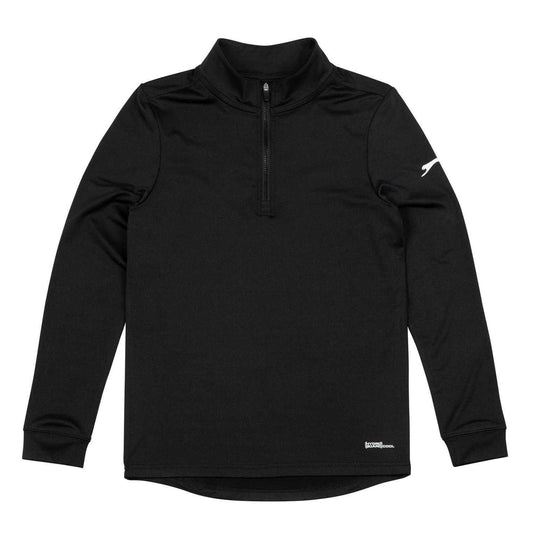 Black - Front - Slazenger Childrens-Kids Quarter Zip Pullover