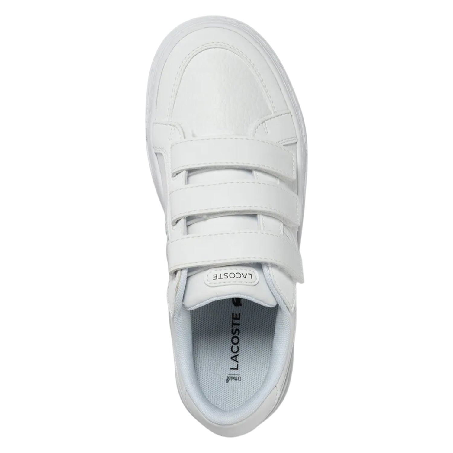 White - Side - Lacoste Childrens-Kids L001 Trainers