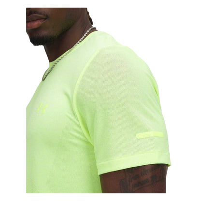 Yellow - Side - Under Armour Mens Stride Performance Seamless T-Shirt