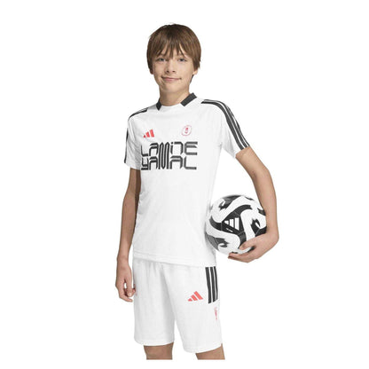 White - Side - Adidas Childrens-Kids Lamine Yamal T-Shirt