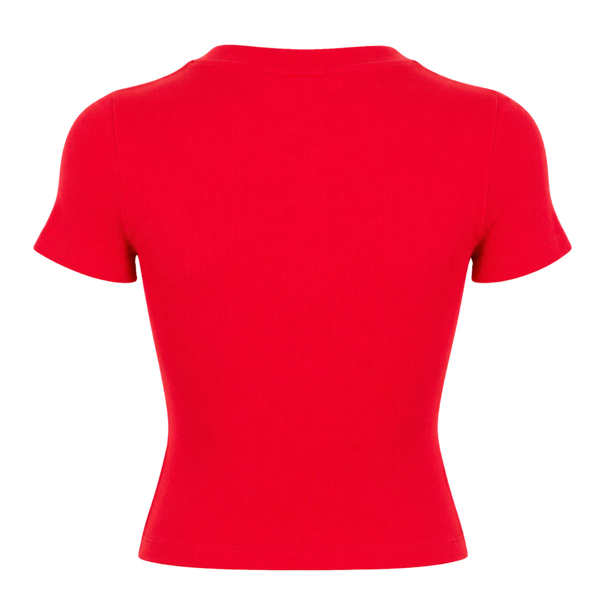 True Red - Back - Levis Womens-Ladies Essential Ribbed Sport Crop Top