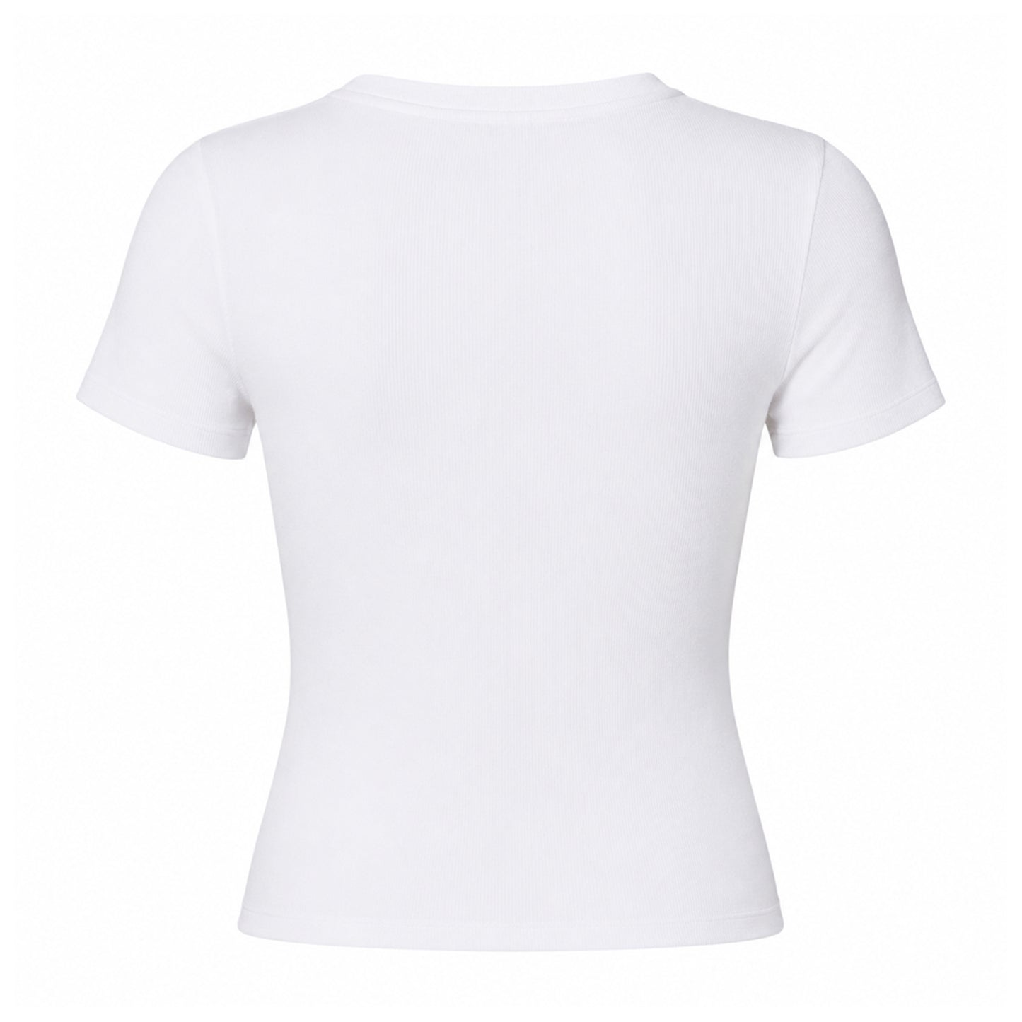 White - Back - Levis Womens-Ladies Essential Ribbed Sport Crop Top