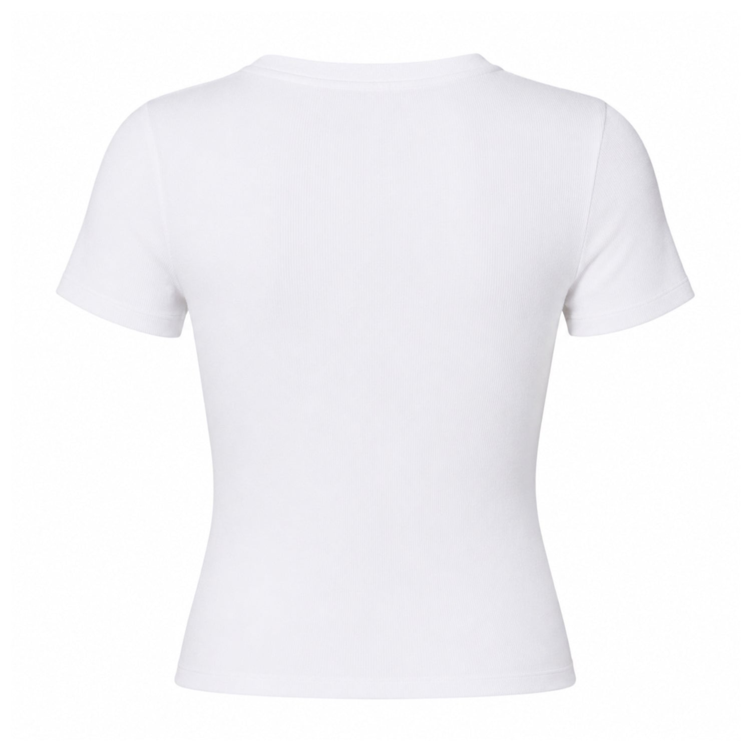 White - Back - Levis Womens-Ladies Essential Ribbed Sport Crop Top
