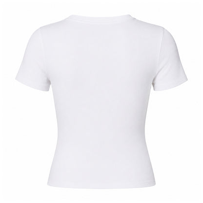 White - Back - Levis Womens-Ladies Essential Ribbed Sport Crop Top