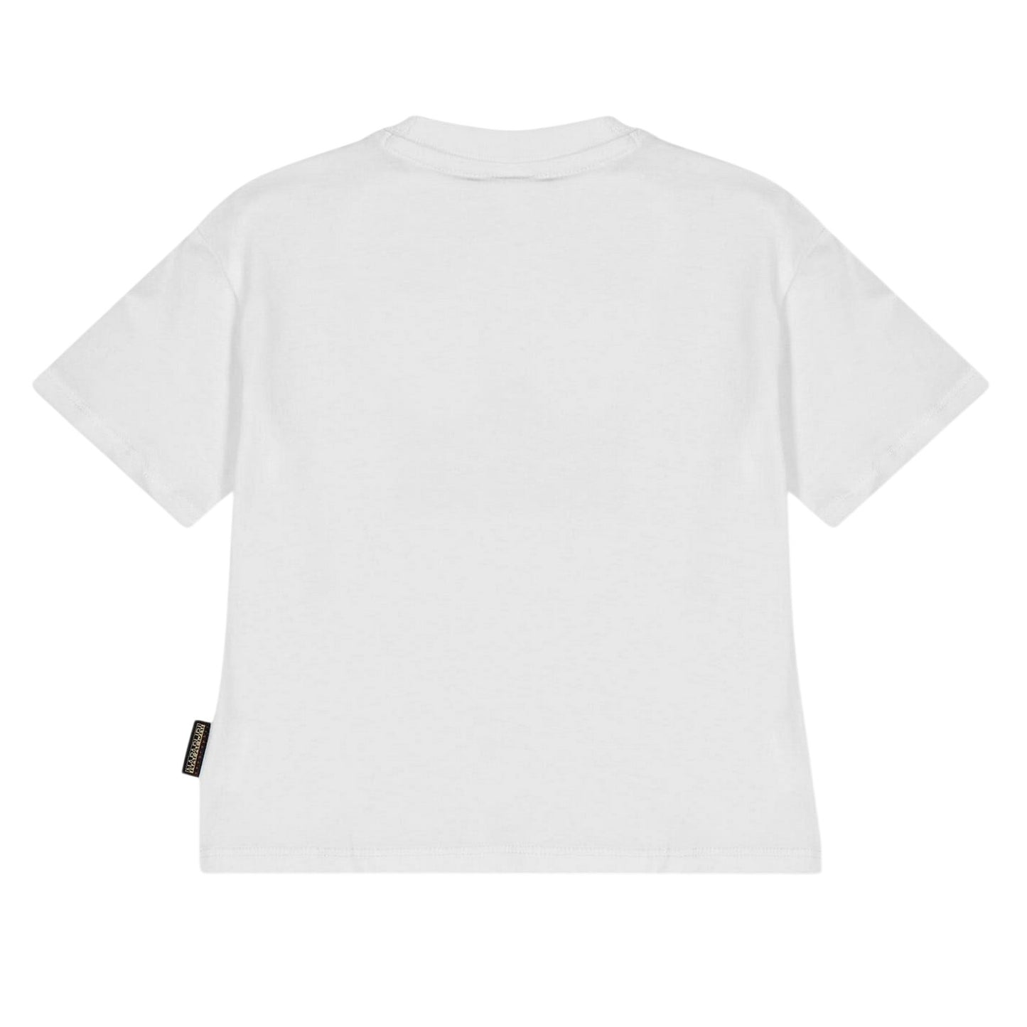 Heron White - Back - Napapijri Childrens-Kids Stella Lightweight Casual T-Shirt