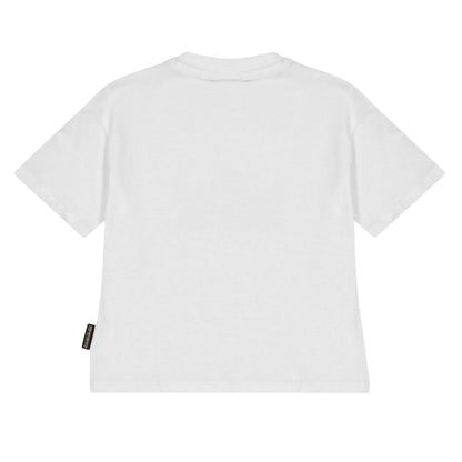 Heron White - Back - Napapijri Childrens-Kids Stella Lightweight Casual T-Shirt