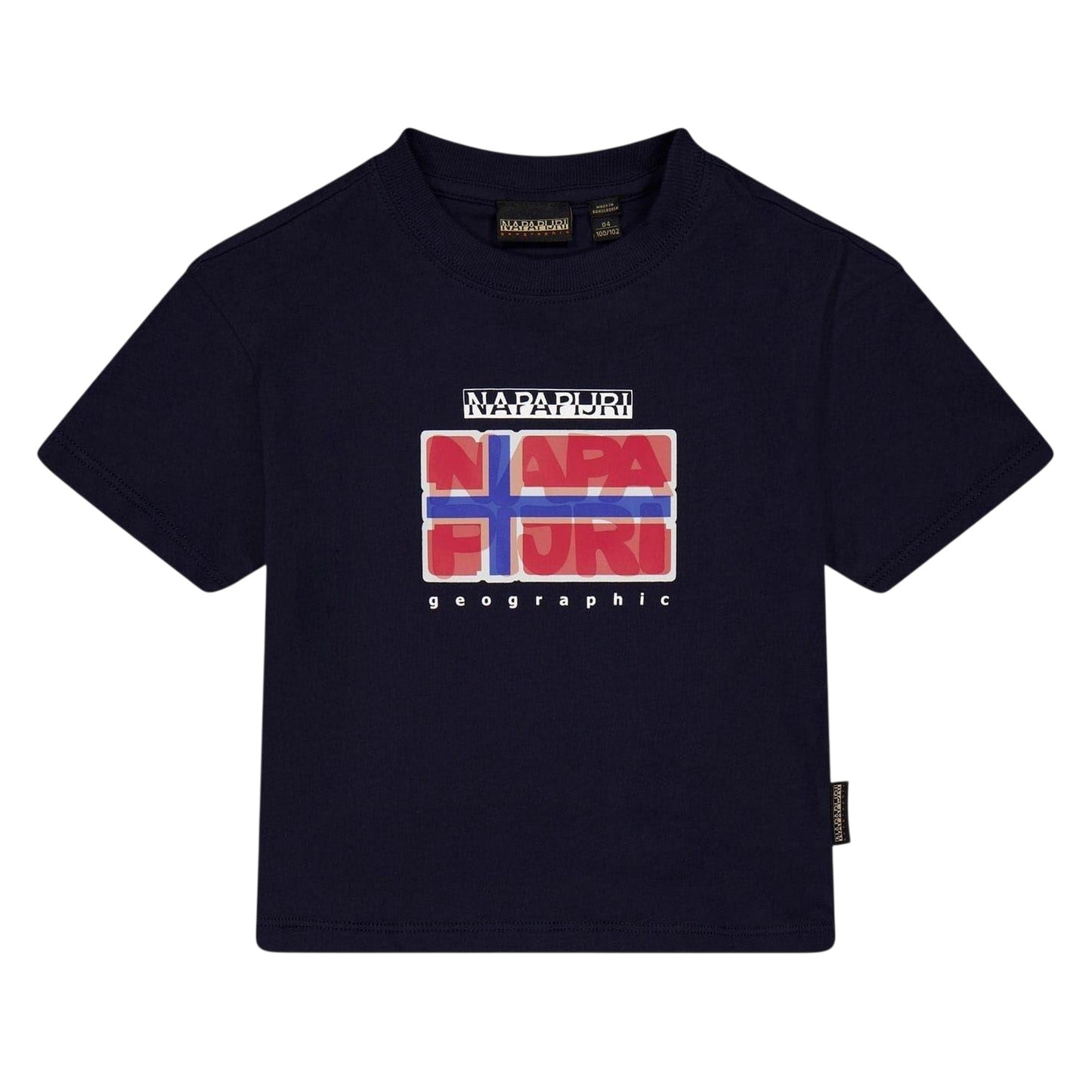 Marine Blue - Front - Napapijri Childrens-Kids Stella Lightweight Casual T-Shirt