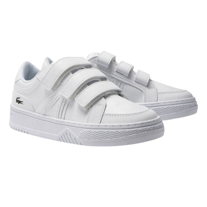 White - Front - Lacoste Childrens-Kids L001 Trainers
