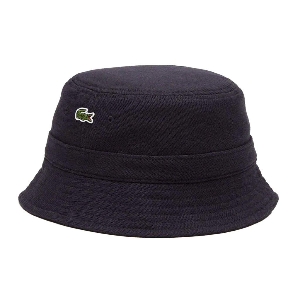 Black - Front - Lacoste Pique Bucket Hat