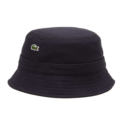 Black - Front - Lacoste Pique Bucket Hat
