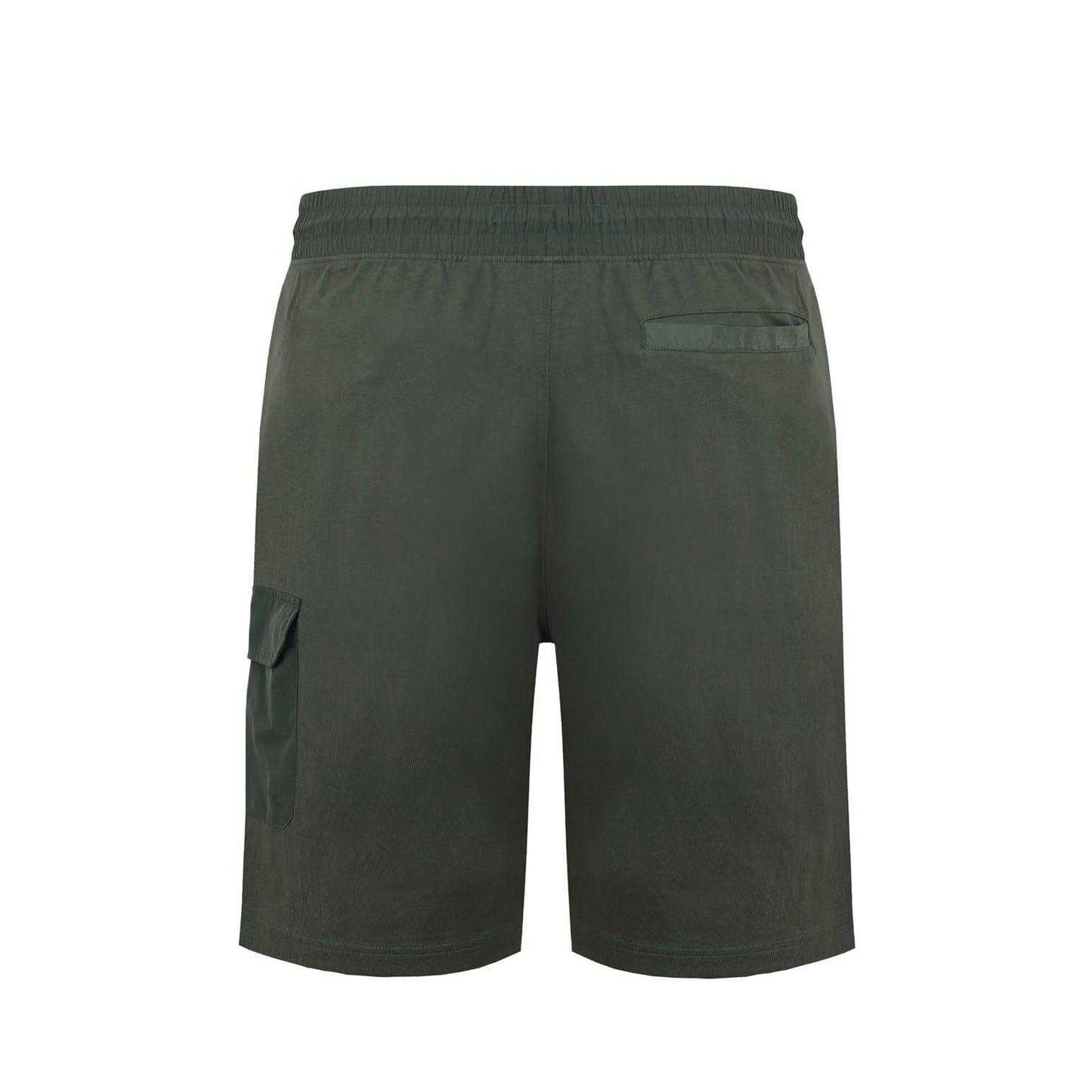 Khaki Green - Back - Firetrap Mens Omega Cotton Cargo Shorts