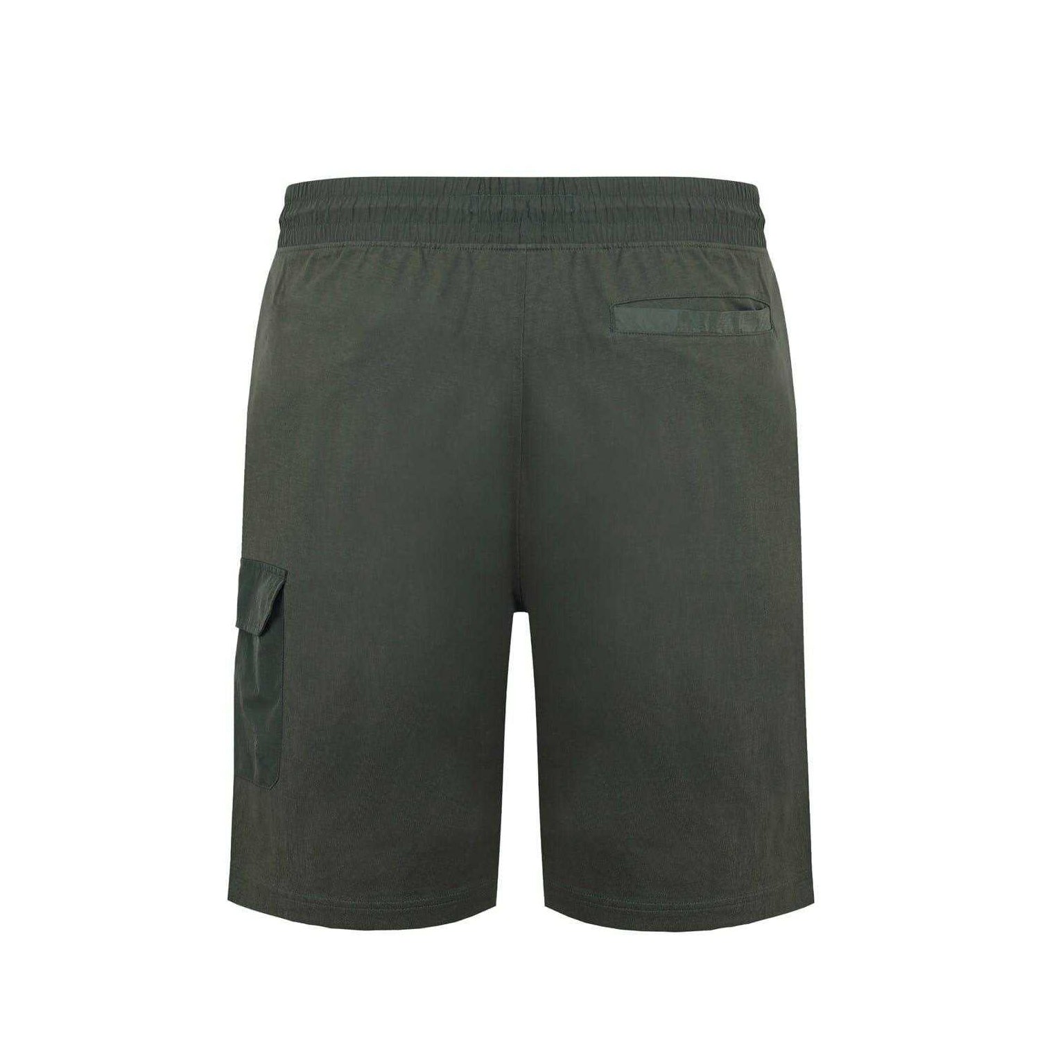 Khaki Green - Back - Firetrap Mens Omega Cotton Cargo Shorts