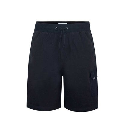Black - Front - Firetrap Mens Omega Cotton Cargo Shorts