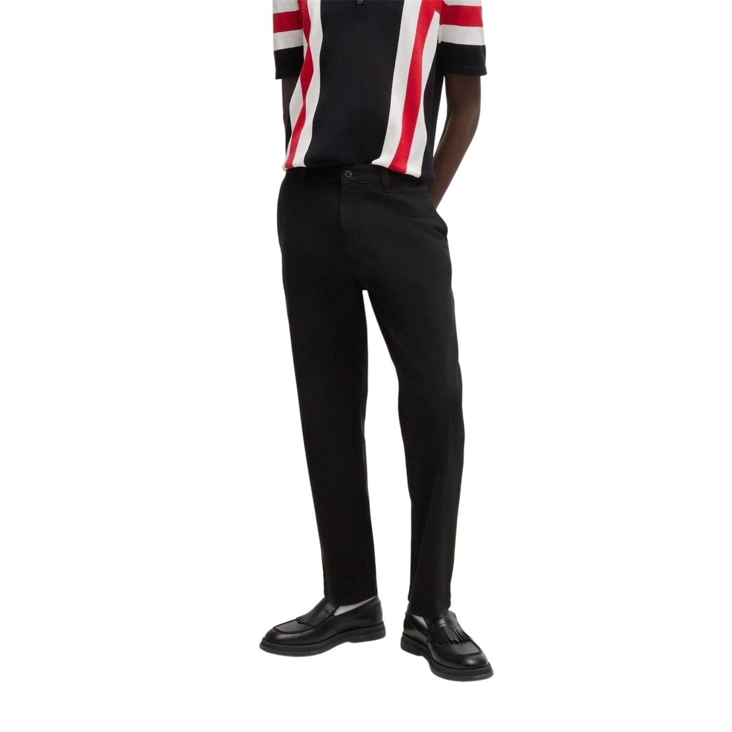 Black - Side - Hugo Mens Zeebo Regular Trousers