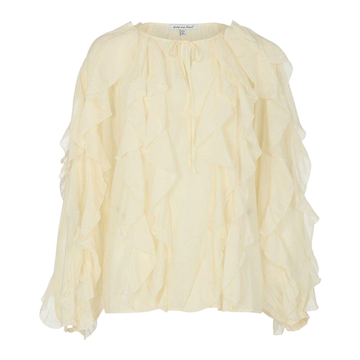 Neutral - Front - Lily And Lionel Womens-Ladies Sophie Tie Neck Ruffle Blouse