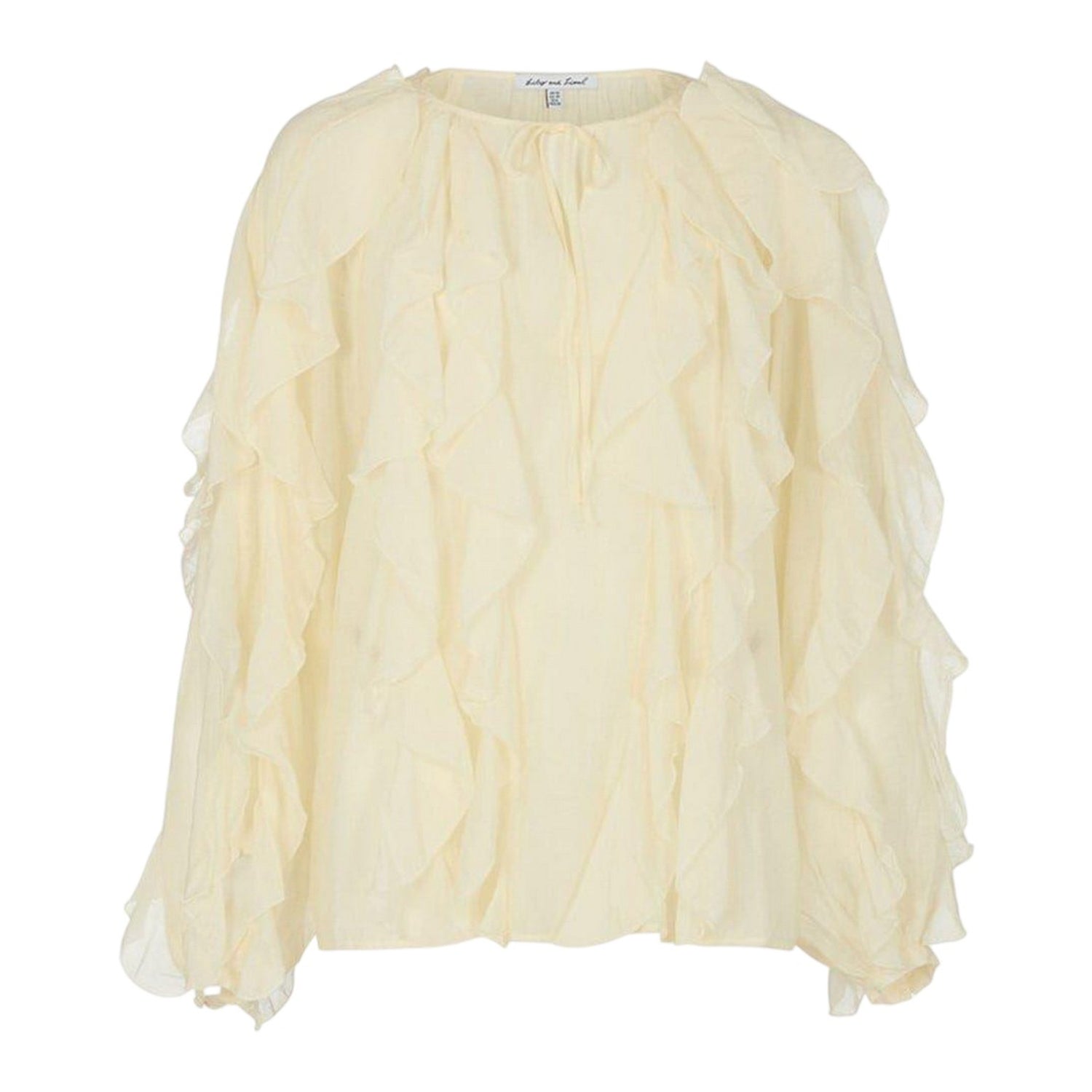 Neutral - Front - Lily And Lionel Womens-Ladies Sophie Tie Neck Ruffle Blouse