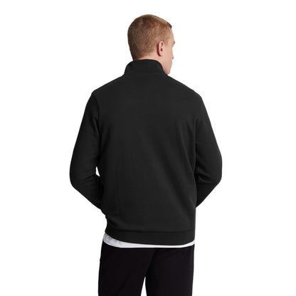 Jet Black - Back - Lyle & Scott Mens Cotton Quarter Zip Jumper