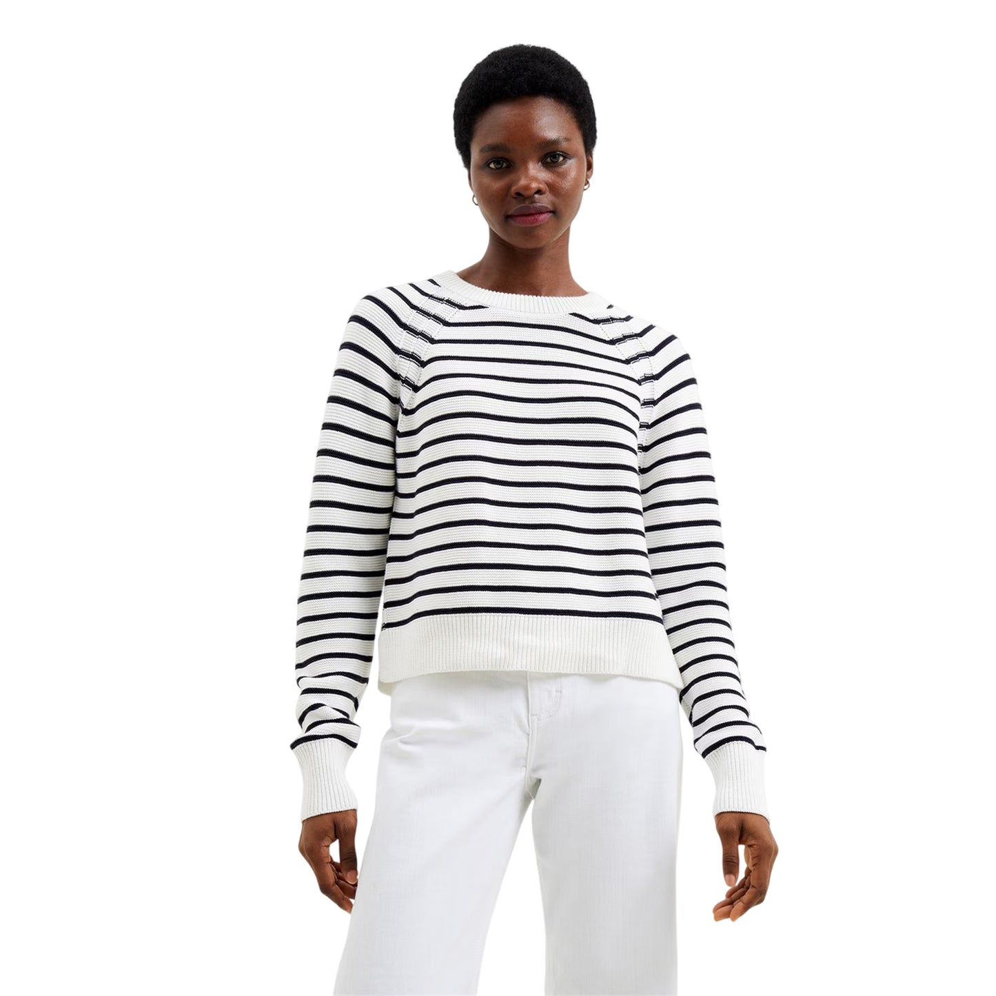 White-Blue - Back - French Connection Womens-Ladies Lillie Mozart Cotton Jumper